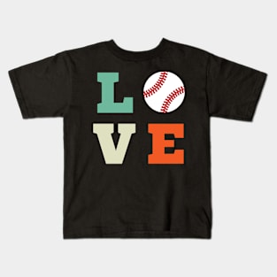 I Love Baseball Kids T-Shirt